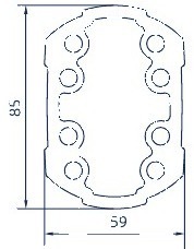Technische Zeichnung: Tragarmrohr Modell 60